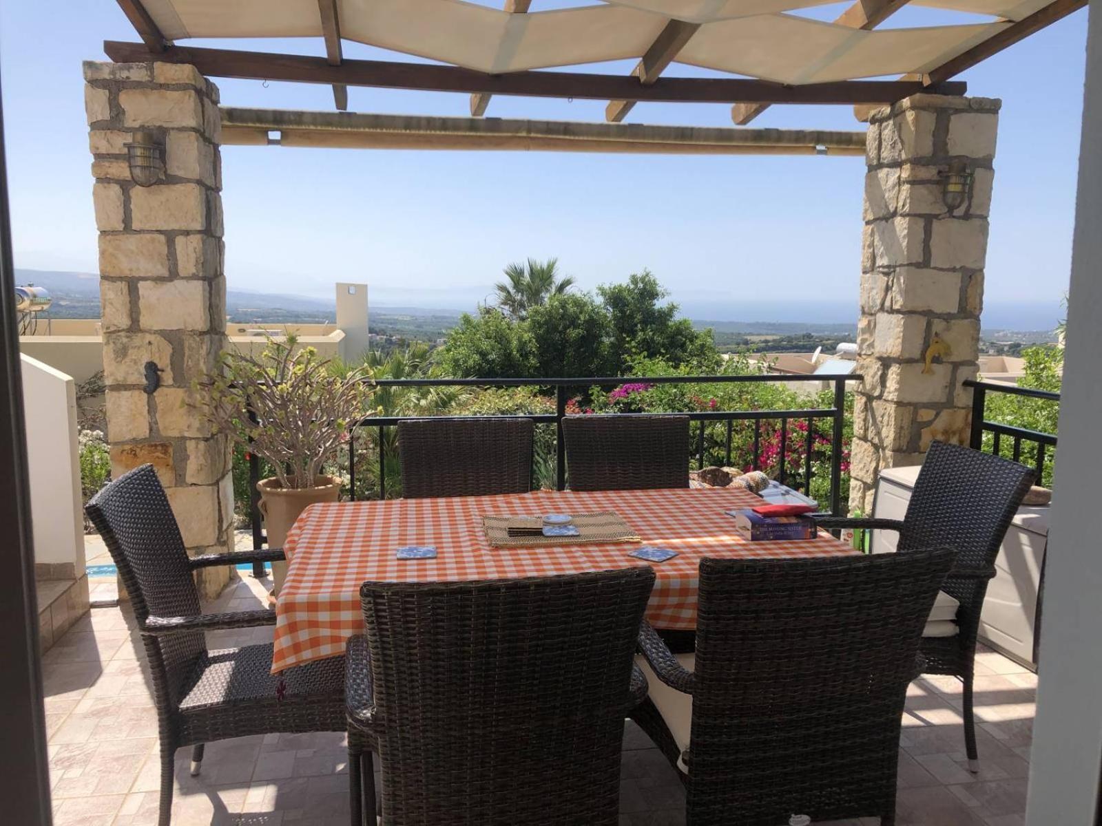 Gemuetliche Villa Mailin Priv. Pool Schoene Aussicht Skouloúfia المظهر الخارجي الصورة