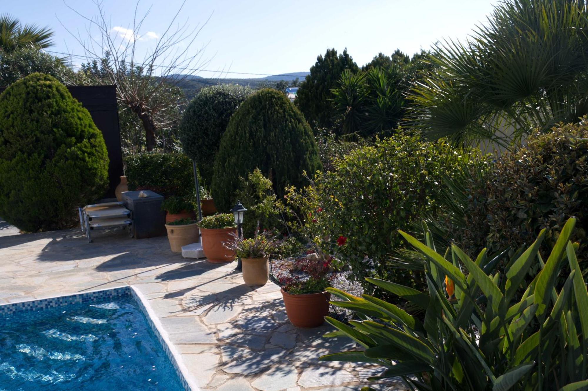 Gemuetliche Villa Mailin Priv. Pool Schoene Aussicht Skouloúfia المظهر الخارجي الصورة