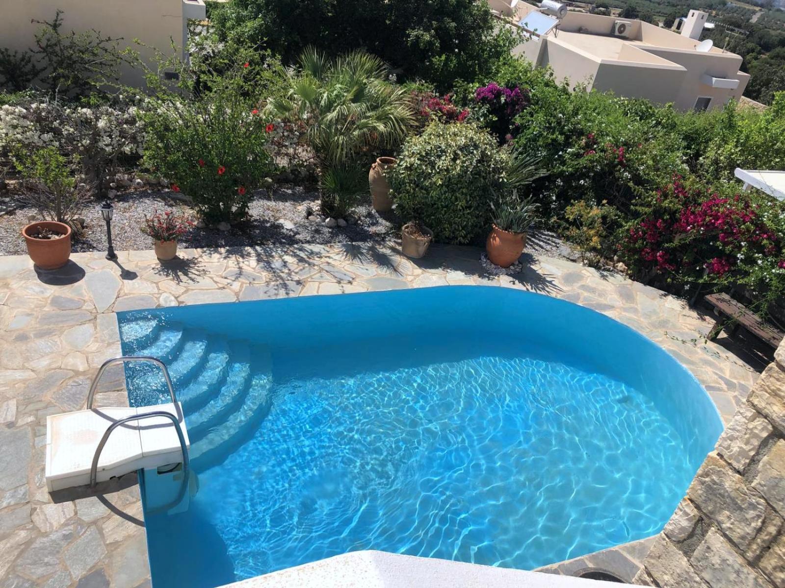 Gemuetliche Villa Mailin Priv. Pool Schoene Aussicht Skouloúfia المظهر الخارجي الصورة